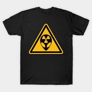 OldSalt Alien Radiation Caution Road Sign T-Shirt